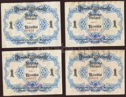 Ausztria/Osztrák-Magyar Bank 1916. 1K (6x) zöld, vízszintes "Deutschösterreich" fny-sal + ...