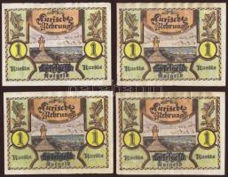 Ausztria/Osztrák-Magyar Bank 1916. 1K (6x) zöld, vízszintes "Deutschösterreich" fny-sal + ...