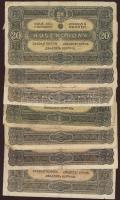 Kis korona tétel 1920. 10K (26x), 20K (20x), 50K (8x), 100K (1x) T:II/III,III,IV