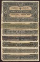 Kis korona tétel 1920. 10K (26x), 20K (20x), 50K (8x), 100K (1x) T:II/III,III,IV
