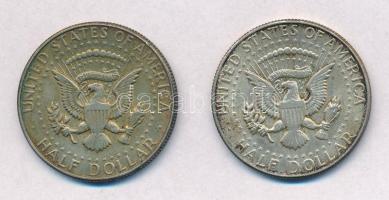 Amerikai Egyesült Államok 1965-1967. 1/2$ Ag "Kennedy" (2x) T:1-,2 patina
USA 1965-1967. ...
