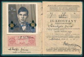 1940 Fényképes cserkészigazolvány