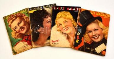 1939-1943 A Színházi Magazin 4 db száma, vegyes állapotban