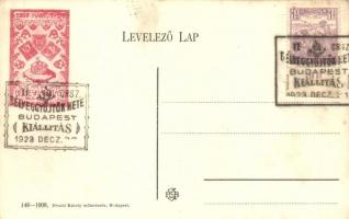 1909 Budapest IX. Iparművészeti Múzeum, Első Magyar Orsz. Bélyegkiállítás. Divald Károly kiadása + 1...