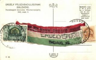 1940 Máramarossziget, Sighetu Marmatiei; bevonulás, kerékpáros katonák és honleányok. Magyar szalagg...