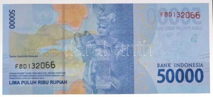 Indonézia 2016. 50.000R T:II,II- szép papír
Indonesia 2016. 50.000 Rupiah C:XF,VF nice paper