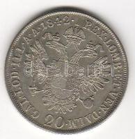 Österreich, 1842A, 20 Kreuzer, Silber, K.M.2208, Erh.: vz/st , kiváló/verdefényes