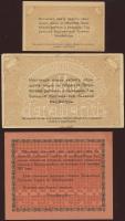 Orosz polgárháború kis gyűjtemény városi szükségpénzekből és bónokból, összesen 16db, 1918-1920-as é...