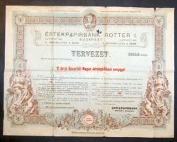 cca Századforduló "Értékpapírbank Rotter I." Értékpapír tervezet T:IV