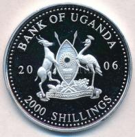 Uganda 2006. 2000Sh Ag "A labdarúgás halhatatlanjainak csarnoka - Olaszország 1990-es évek / Fr...