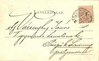 1900 Szolnok, Megyei kaszinó, étterem, bor és sörcsarnok. Fuchs Lipót és Fia kiadása