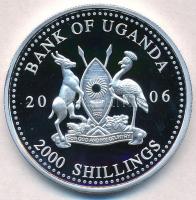 Uganda 2006. 2000Sh Ag "A labdarúgás halhatatlanjainak csarnoka - Brazília 1980-as évek / Zico&...