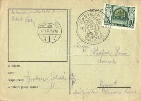 Árkász induló / WWII Hungarian military art postcard "1940 Nagybánya visszatért" So. Stpl ...