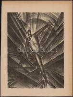 Ruzicskay György (1896-1993): Illusztráció a Szerelemkeresőből. Algrafia, papír, jelzett az algrafián, 25×19 cm