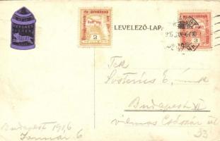 1916 Pusztuljon álnok Itália! "Verd meg Isten Itáliát" pecsét a hátoldalon. Kunstädter Vil...