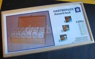 Hartberger összetapasztható éremtok, 1200db, 12klf méretben, saját fadobozában, eredeti csomagolásban!