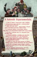 A katonák tízparancsolata / Ten commandments of K.u.K. soldiers, humour. L&P 5130. (EK)