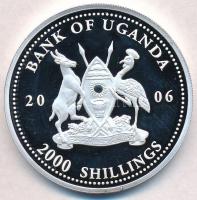 Uganda 2006. 2000Sh Ag "A labdarúgás halhatatlanjainak csarnoka - Németország 1970-es évek / Fr...