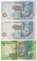 Dél-Afrika 1992. 10R (2x) + 2013. 10R T:III South Africa 1992. 10 Rand (2x) + 2013. 10 Rand C:F