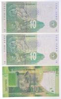 Dél-Afrika 1992. 10R (2x) + 2013. 10R T:III
South Africa 1992. 10 Rand (2x) + 2013. 10 Rand C:F