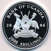 Uganda 2006. 2000Sh Ag "A labdarúgás halhatatlanjainak csarnoka - Németország 1980-as évek / Lo...