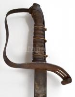 cca 1890 Gyalogsági szablya. Solingeni jelzéssel. Sérült bőr hüvellyel. Rézveretekkel. / Cavalry swo...