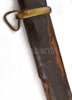 cca 1890 Gyalogsági szablya. Solingeni jelzéssel. Sérült bőr hüvellyel. Rézveretekkel. / Cavalry swo...