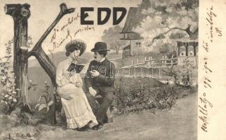 A hét napjai - 7 darabos teljes bécsi romantikus képeslapsorozat, jó állapotban / Days of the Week -...