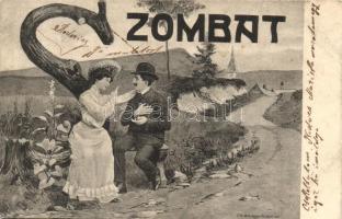 A hét napjai - 7 darabos teljes bécsi romantikus képeslapsorozat, jó állapotban / Days of the Week -...