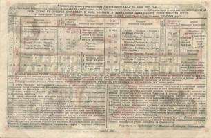 Szovjetunió 1927. dekoratív Sorsjegy 50R, pénzhelyettesítőként in használták! T:II