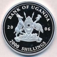 Uganda 2006. 2000Sh Ag "A labdarúgás halhatatlanjainak csarnoka - Anglia 1960-as évek / Bobby M...