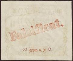 1863. 10G érdekes hamisítványa vízjeles papíron, hátoldalon piros "Falsificat 152 Explr. v. No ...