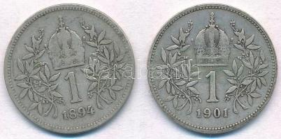 Ausztria 1894-1901. 1K Ag "Ferenc József" (2xklf) T:2-
Austria 1894-1901. 1 Corona Ag &qu...