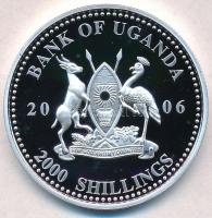 Uganda 2006. 2000Sh Ag "A labdarúgás halhatatlanjainak csarnoka - Anglia 1970-es évek / Kevin K...