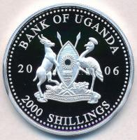 Uganda 2006. 2000Sh Ag "A labdarúgás halhatatlanjainak csarnoka - Anglia 2000-es évek / David B...