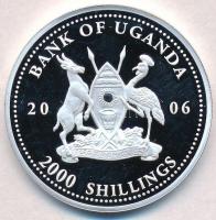 Uganda 2006. 2000Sh Ag "A labdarúgás halhatatlanjainak csarnoka - Olaszország 1990-es évek / Ro...