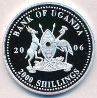 Uganda 2006. 2000Sh Ag "A labdarúgás halhatatlanjainak csarnoka - Olaszország 1960-as évek / Gi...