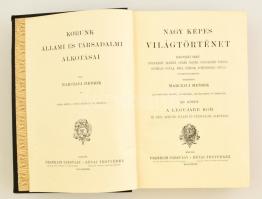 Nagy Képes Világtörténet. Szerk.: Marczali Henrik. 1-12. köt. Bp.,é.n., Franklin-Révai. Kiadói arany...
