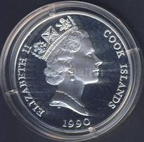 Cook szigetek 1990. 50$ Ag "Bölény" T:PP