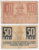 Románia / Temesvár 1919. 10f + 50f T:III-,IV
Romania / Timisoara 1919. 10 Fileri + 50 Fileri C:VG,G