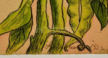 Szebellédi Géza (?-?): Siccország 1937. Akvarell-tus, papír, jelzett, 21×29 cm