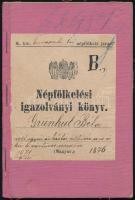 1900 Bp., Népfölkelési igazolványi könyv