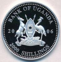 Uganda 2006. 2000Sh Ag "A labdarúgás halhatatlanjainak csarnoka - Franciaország 1990-es évek / ...