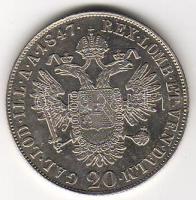 Österreich, 1847C, 20 Kreuzer, Silber, K.M.2208, Erh.: vz/kiváló
