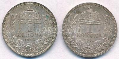 1912KB-1915KB 1K Ag "Ferenc József" (2x) T:1-
Adamo K5.1