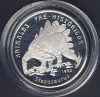 Guinea-Bissau 1993. 10.000P Ag "Stegosaurus" T:PP