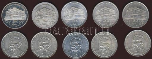 1992-94. 200Ft Ag "MNB" (5x) + "Deák" (5x) T:1,2