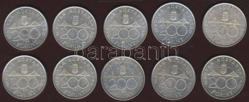 1994. 200Ft Ag "Deák" (10x) T:1,2