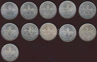 1994. 200Ft Ag "Deák" (11x) T:1,2