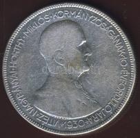 1930. 5P Ag "Horthy jobbra" T:3/3+